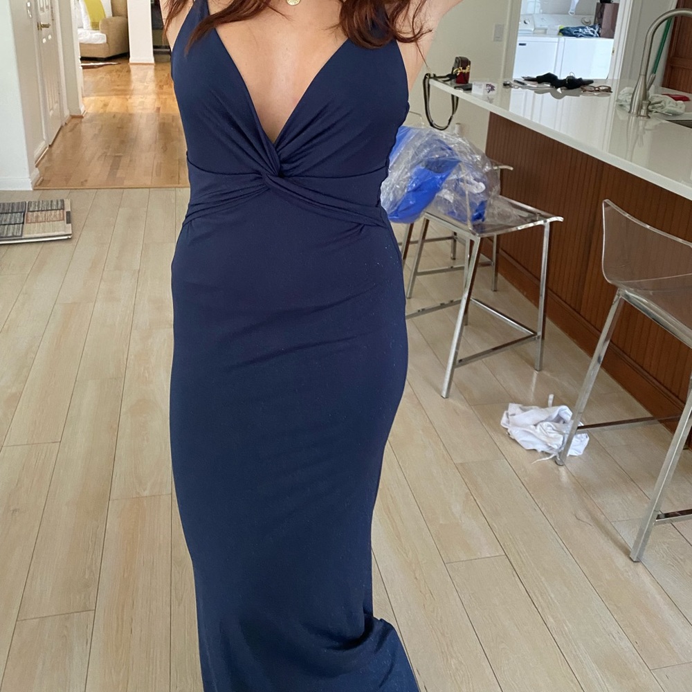 Women’s navy blue prom dress. Size medium